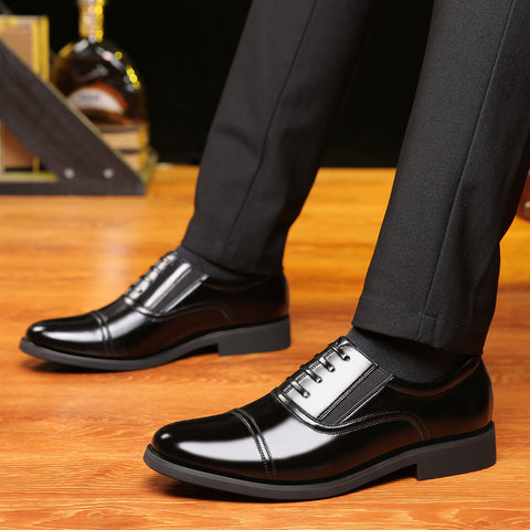 Men's Business Formal Wear Three Section Security Leather Shoes