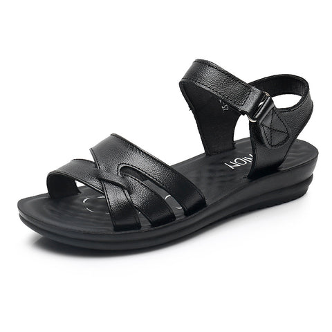 Classic Women's Cowhide And Comfortable Mother Sandals