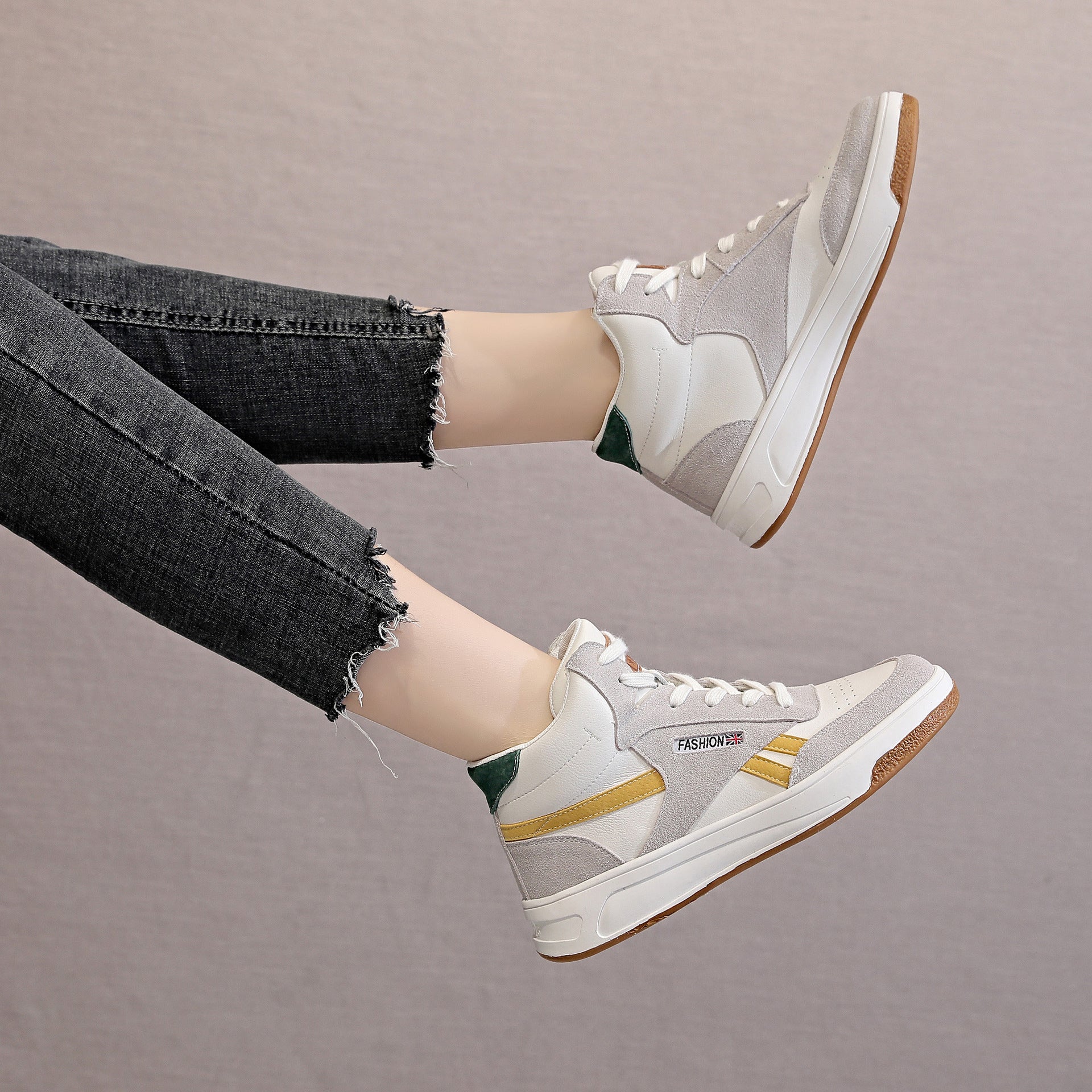 Classy Charming Women's White Korean With Sneakers