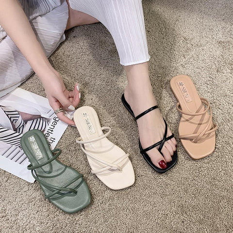 Women's Summer Korean Style Flat Toe Ring Sandals
