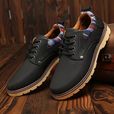 Classic Attractive Men's Autumn Business Waterproof Leather Shoes