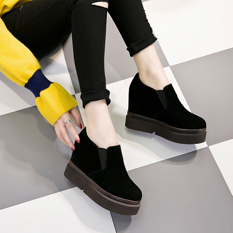 Women's Spring Platform Invisible Elevated Muffin Casual Shoes