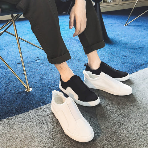 Men's Long-term Korean Style Slip-on Lazy Trendy Canvas Shoes