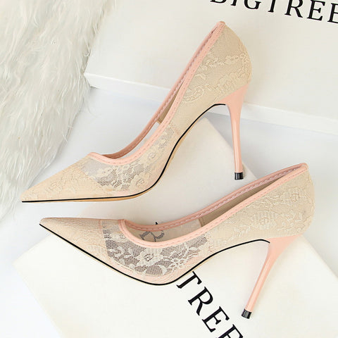 Women's Slimming High Stiletto Shallow Mouth Heels