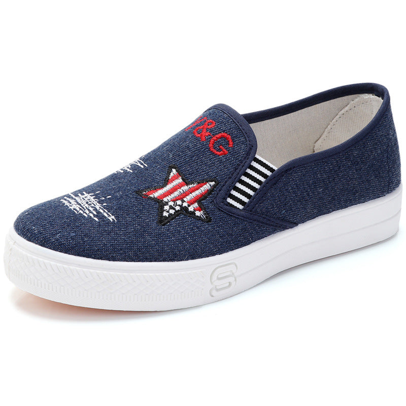 Women's Thick Sole Flat Old Beijing Cloth Canvas Shoes