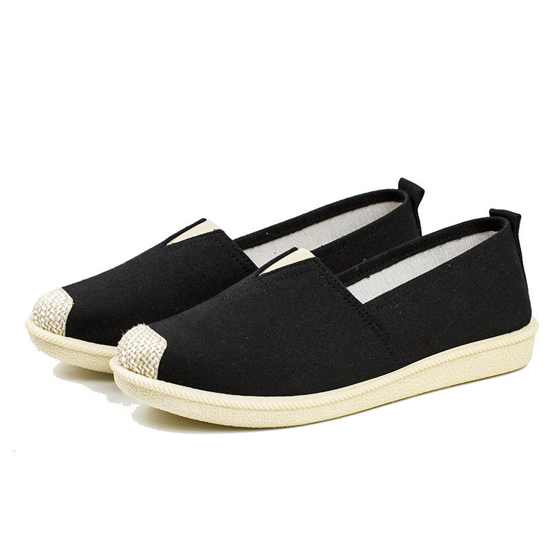 New Style Breathable Slip-on Flat Soft Canvas Shoes