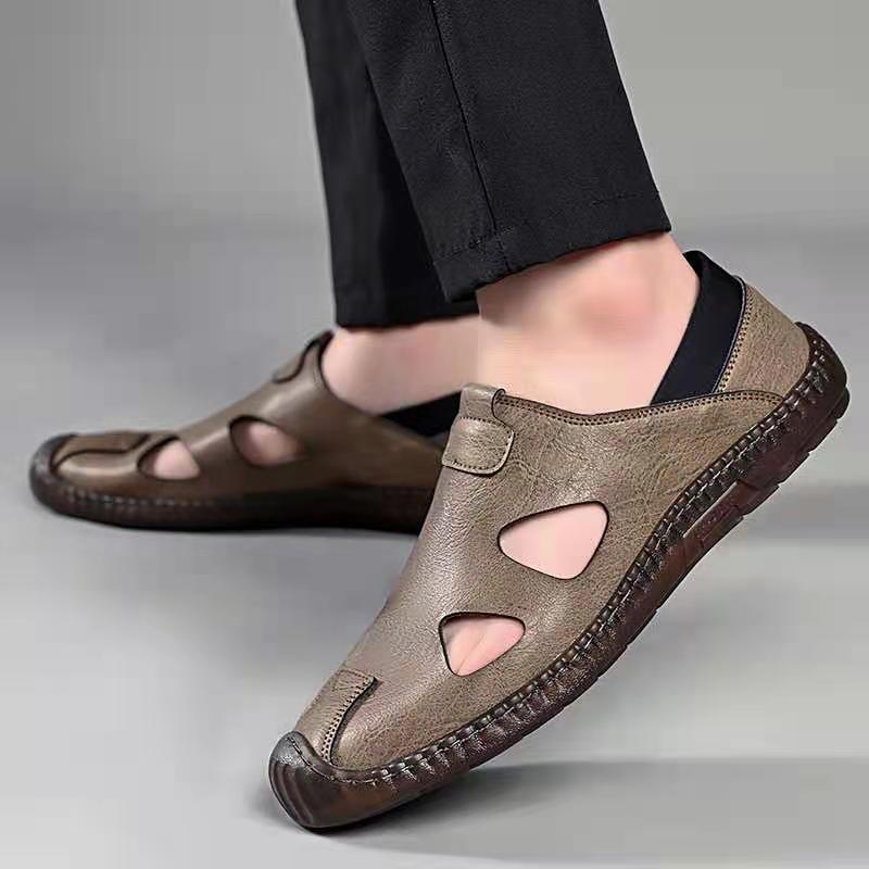 Men's Summer Breathable Handmade Stitching Hole Sandals