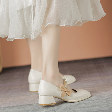 Women's Summer Retro Fairy Style Chunky Women's Shoes