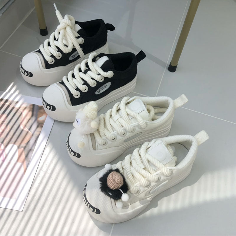 Women's Versatile Platform Board Ugly And Cute Cloud Casual Shoes