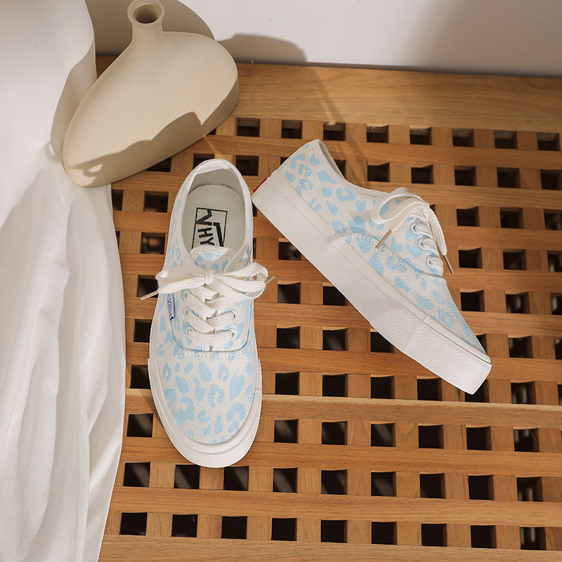 Top Cow White Female Korean Style Canvas Shoes
