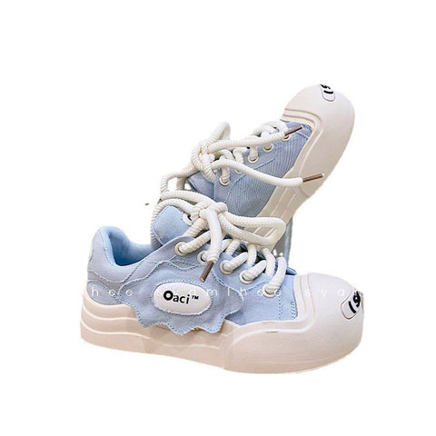 Women's Versatile Platform Board Ugly And Cute Cloud Casual Shoes