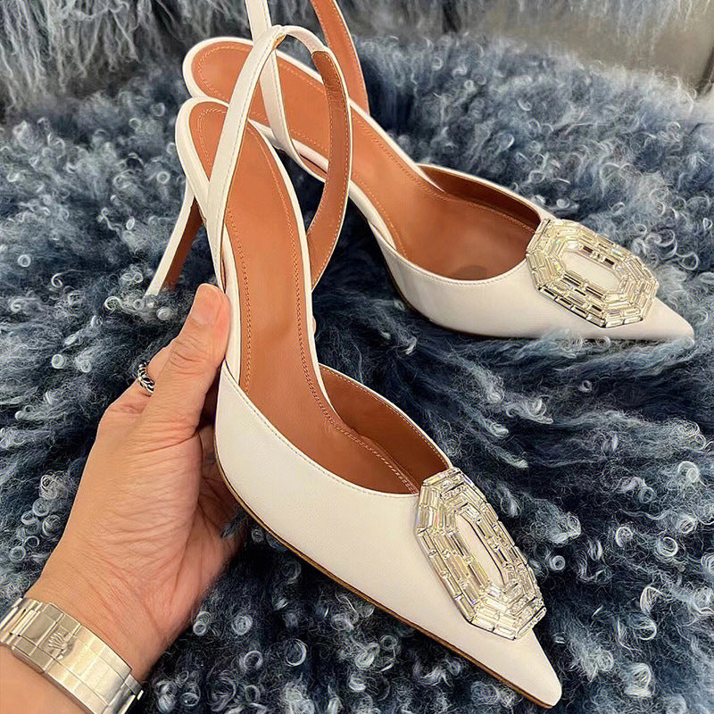 Toe Open Spring Pointed Stiletto Hollow Heels