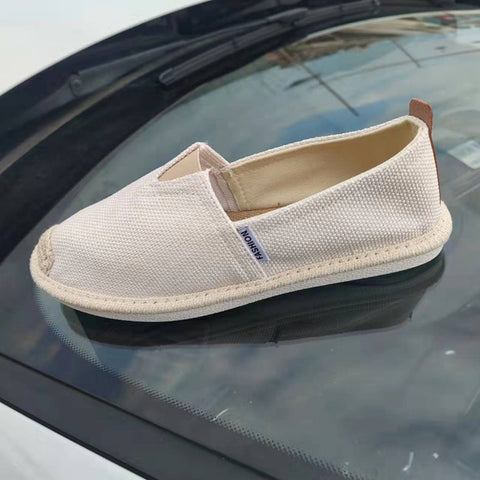 Men's Slip-on Trendy Linen Korean Style Breathable Old Canvas Shoes