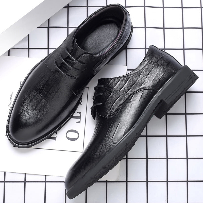 Men's Business Formal Wear Breathable British Korean Pointed Leather Shoes