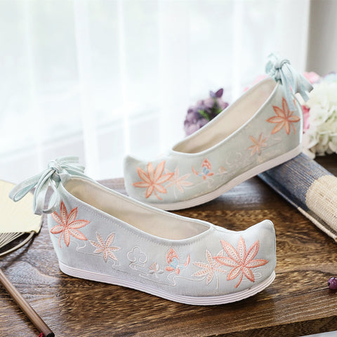 Women's Rouge Magpie Song Drifting Butterfly Ancient Canvas Shoes