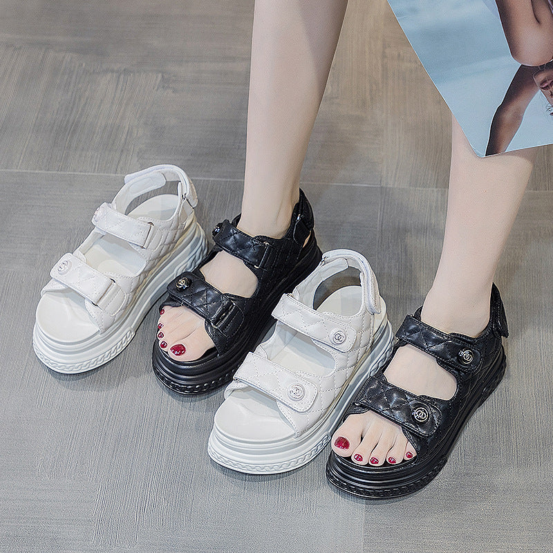 Women's Summer Korean Velcro Platform Fashion Sandals