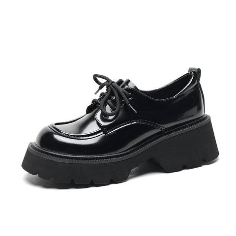 Women's Spring Uniform College Style Small Leather Shoes