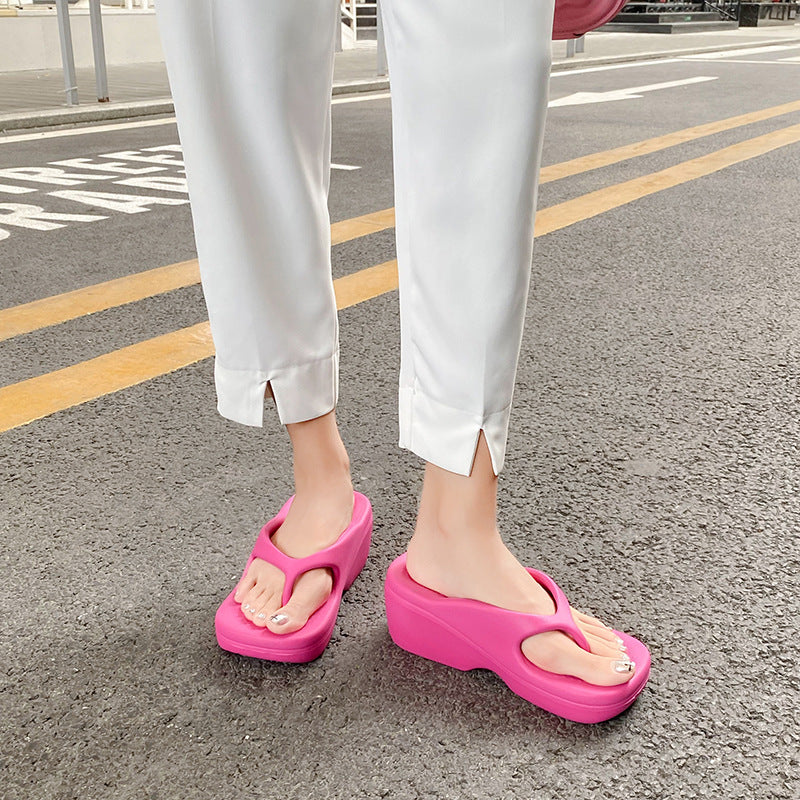 Women's Feeling Square Toe Platform Outdoor Fashion Slippers