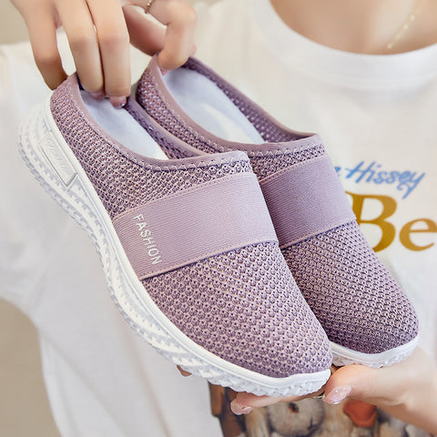 Women's Cloth Summer Breathable Half Pumps Slippers