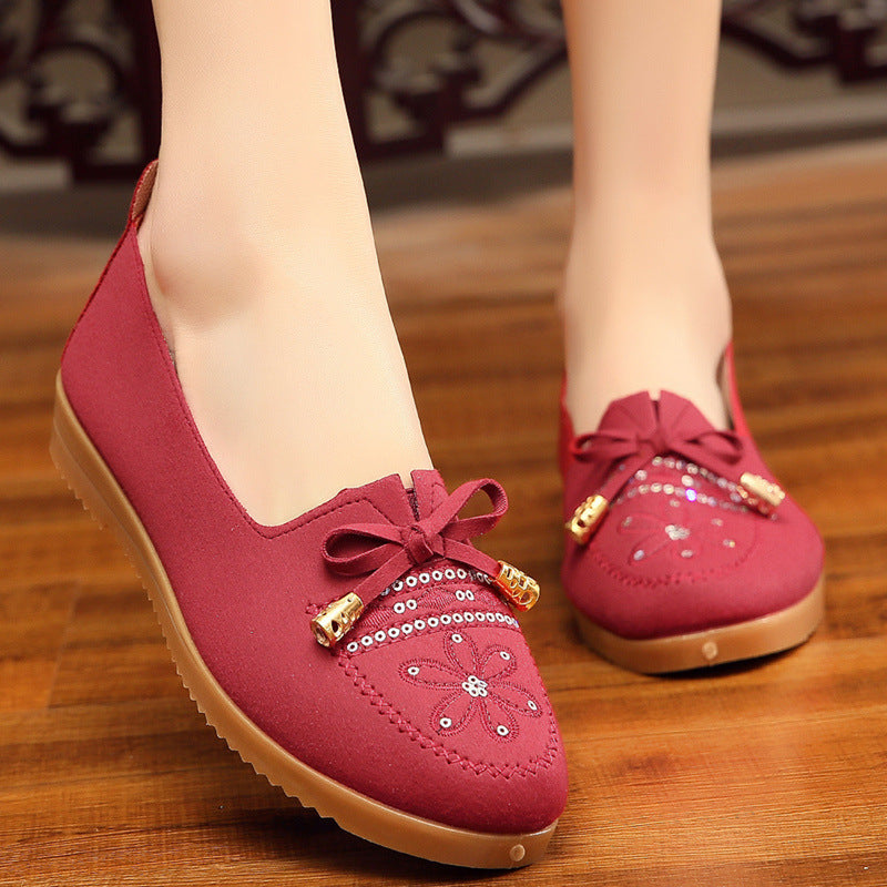 Women's Tendon Sole Mother Spring Slip-on Old Women's Shoes