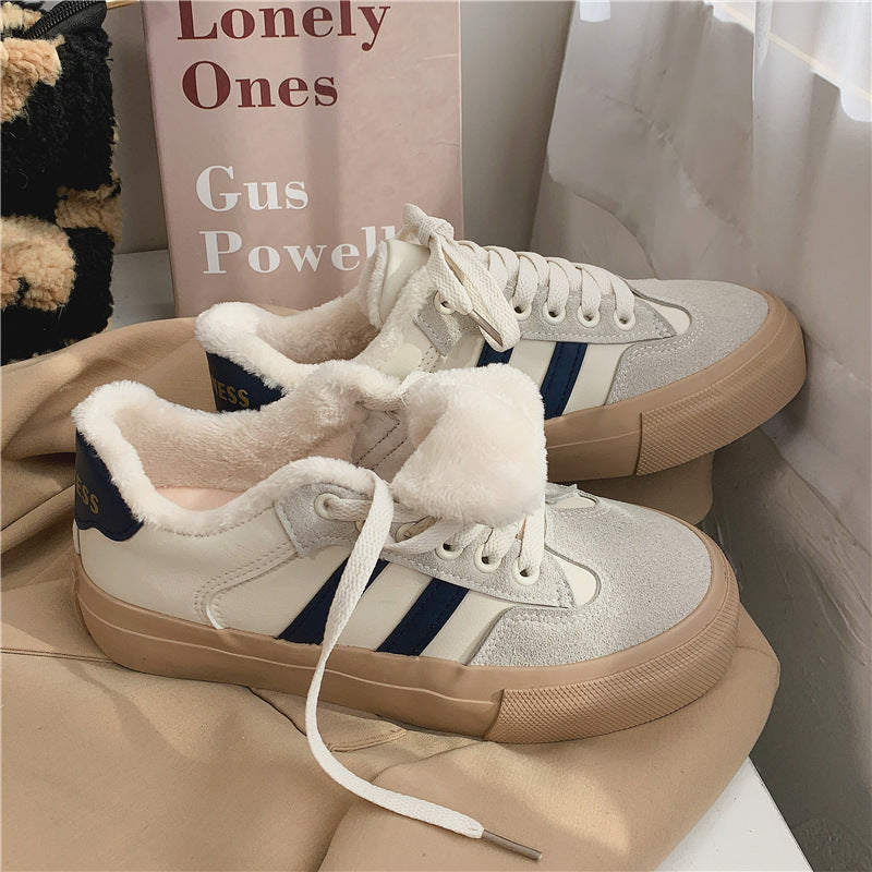 Women's Breathable Female Flat Aircraft Head Reverse Canvas Shoes