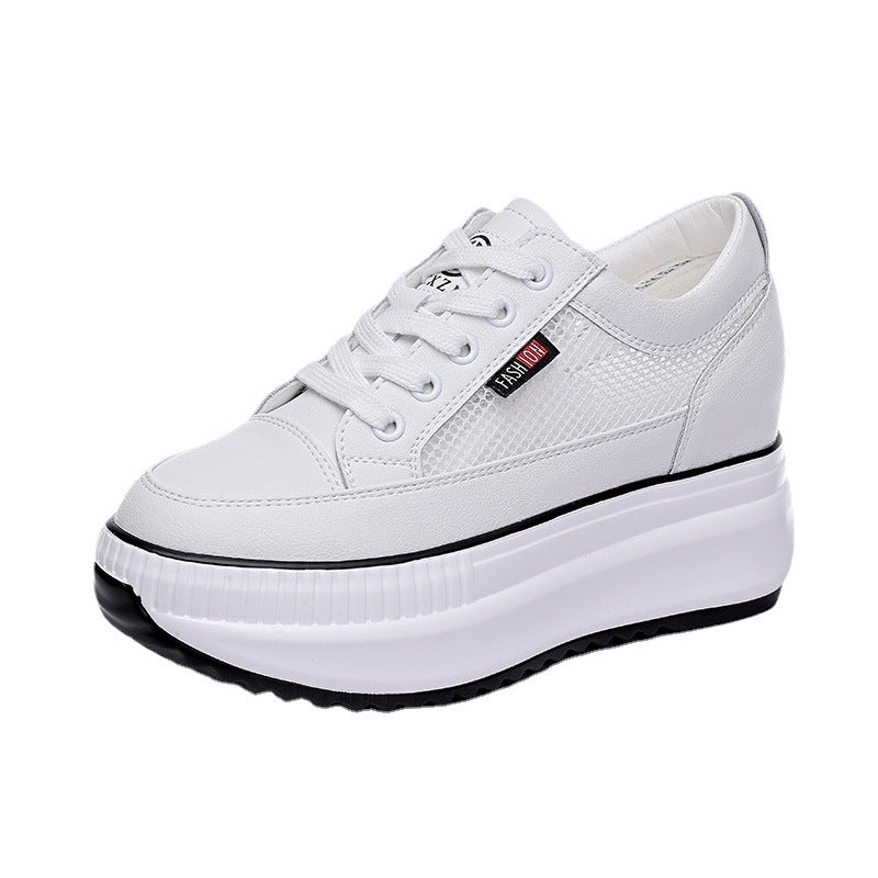 Women's Platform Height Increasing Insole Fashionable Summer Breathable Sneakers