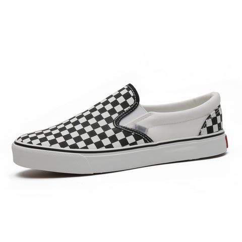 Women's & Men's Checkerboard Plaid Slip-on And Canvas Shoes