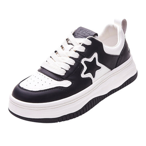 Women's Versatile Korean Style Color Matching Thick Sneakers