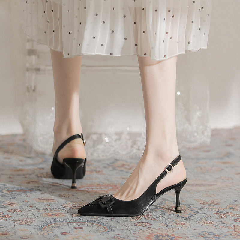 Women's Toe Stiletto Fashion Buckle Professional High Heels
