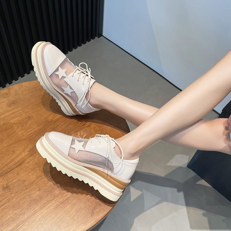 Glamorous Authentic Square Toe Platform Patent Sneakers