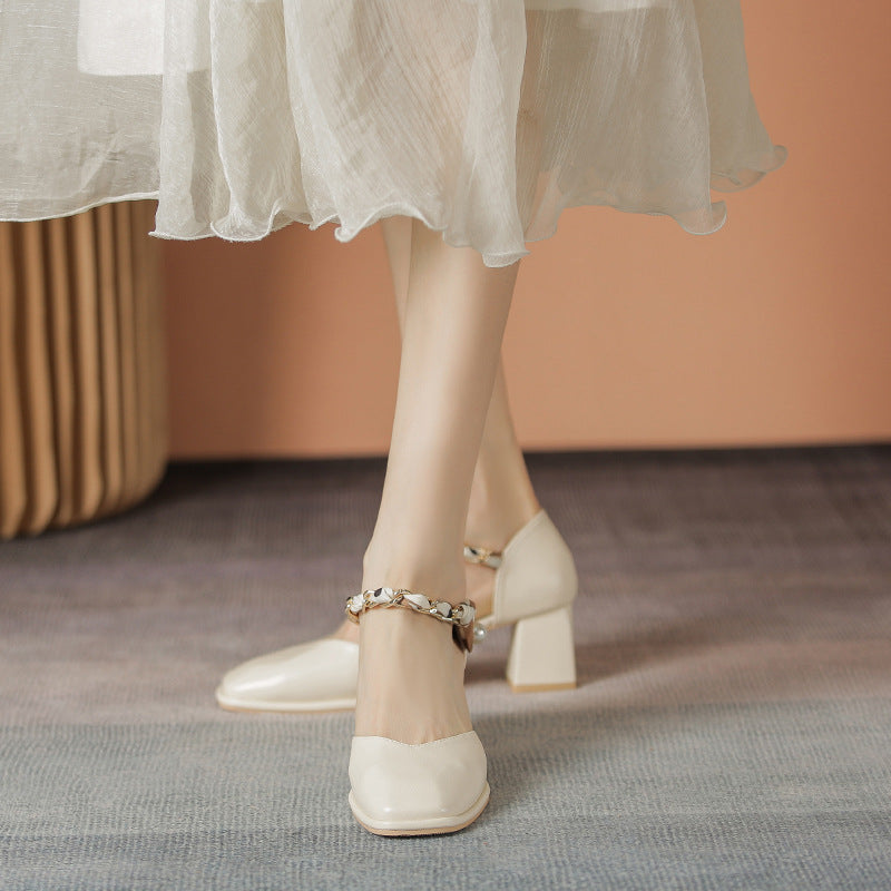 Trendy Innovative Fairy Gentle Mid French Heels