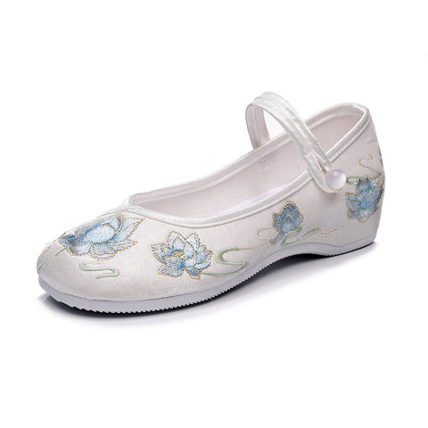 Women's Beijing Cloth Embroidered For Han Chinese Canvas Shoes