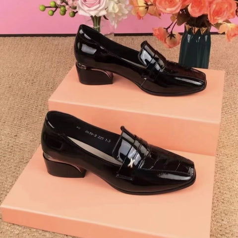 Deep Mouth Pumps Female Square Toe Casual Shoes