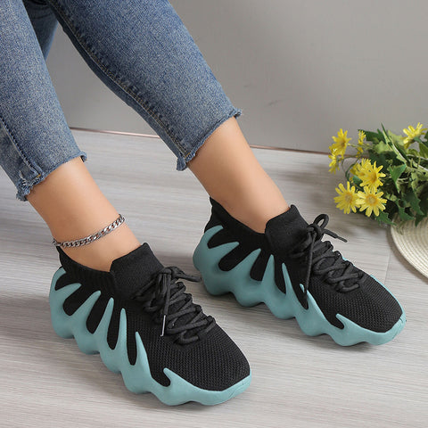 New Durable Front Octopus Couple Flame Sneakers