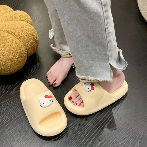 Home Thick-soled Slip-on Indoor Bathroom Bath Slippers