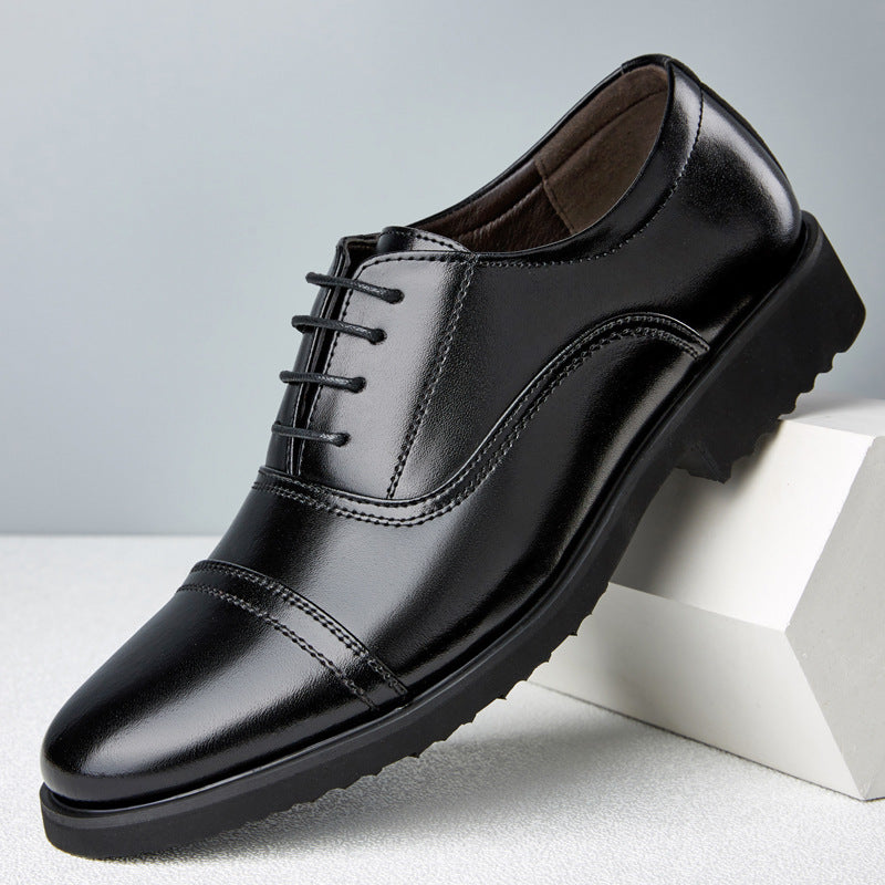 Men's Business Formal Wear Three Section Security Leather Shoes