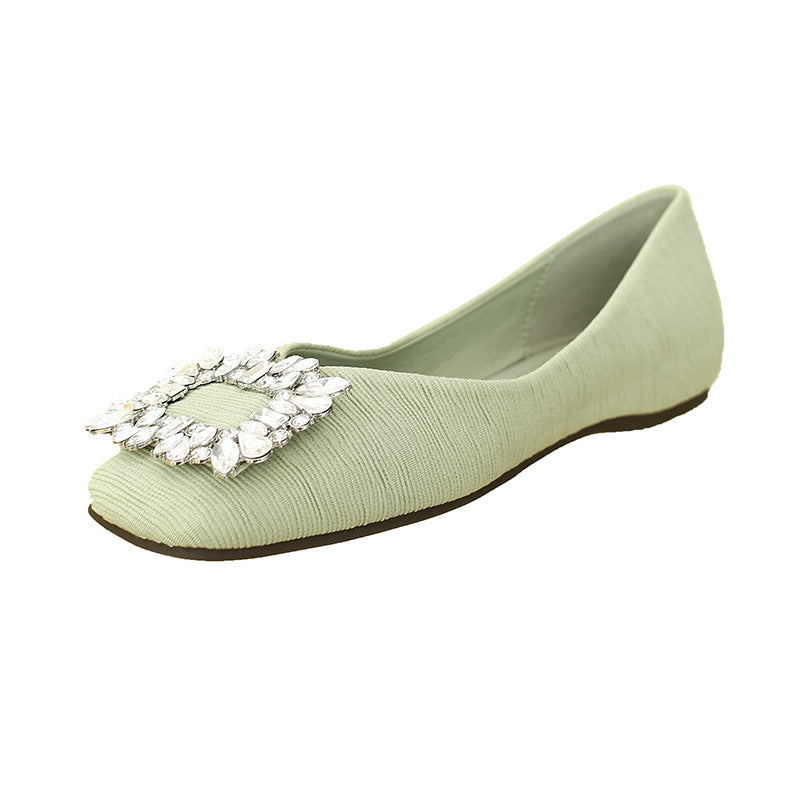 Women's Summer Slip-on Low-cut Rhinestone Soft Bottom Women's Shoes