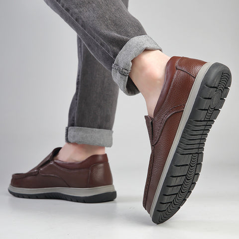 Men's Slip On Slip-on Lofter Soft Bottom Leather Shoes