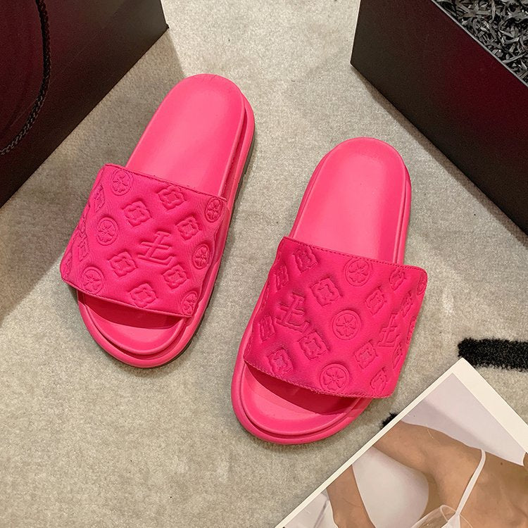 Women's Summer Outer Wear Word Presbyopic Bread Sandals