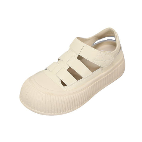 Bottom Roman Style Biscuit Shape Female Sneakers