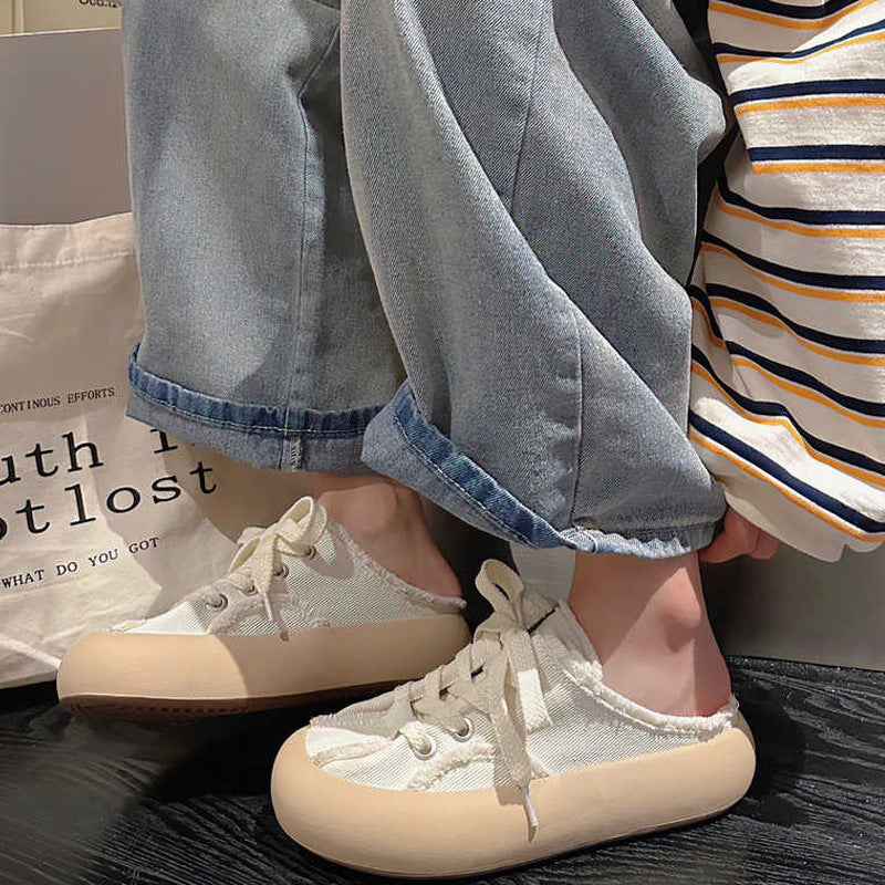 Thick Bottom Muffin Lightweight Round Toe Casual Shoes