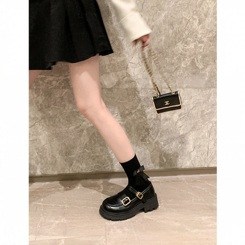 Casual Women's Spring Mary Jane Commute Leather Shoes