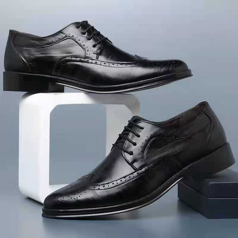 Popular Men's Carved Business Formal Wear Leather Shoes