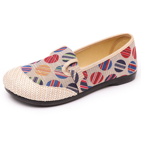 Women's Distribution Ethnic Style Old Beijing Cloth Woven Canvas Shoes