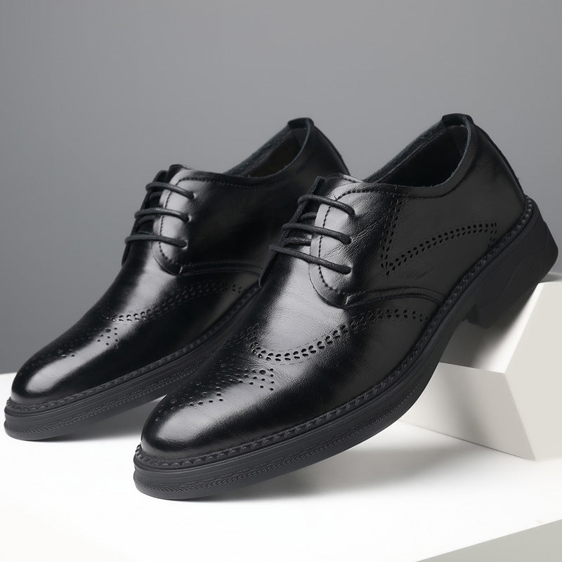 Men's Brogue Studio Graphy Best Man Groom Leather Shoes