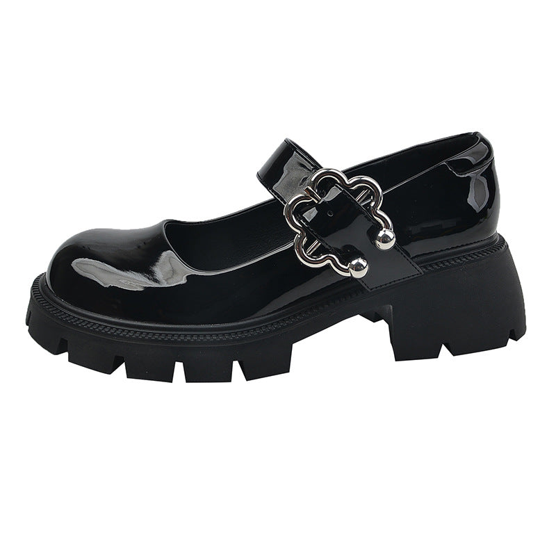 Women's Size Platform Shallow Mouth Mary Jane Loafers
