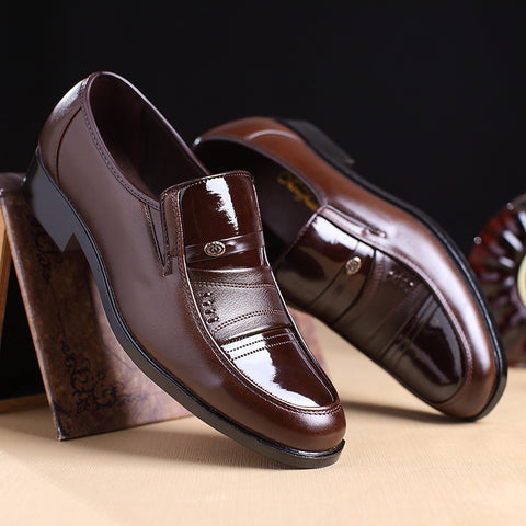 Classy Men's British Slip-on Green Slip Leather Shoes