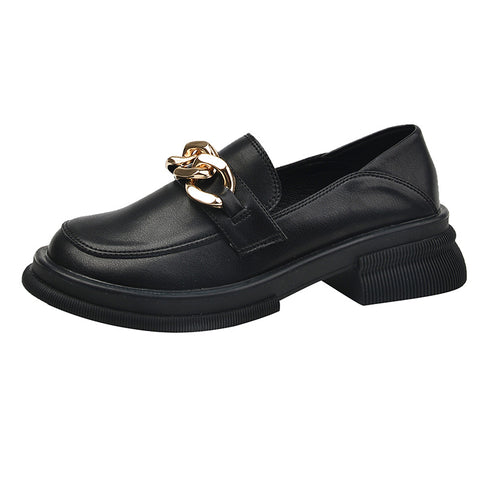 Fat Retro College Style One Pedal Loafers