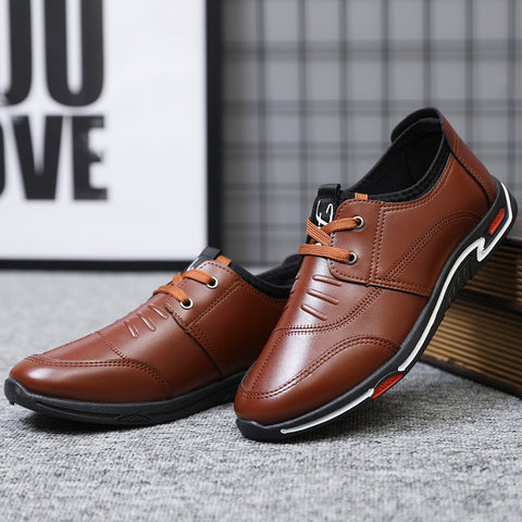 Men's Business Fashion Trendy Breathable Soft Leather Shoes