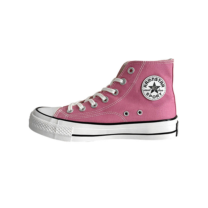 Cool Graceful Women's Showy Pink Skateboard Canvas Shoes
